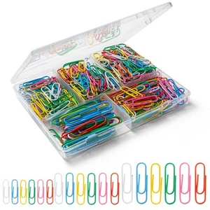 Paper Clips Assorted Sizes, Cute Colored Paper Clip for Office Supplies,Small... - Picture 1 of 6