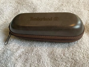 TIMBERLAND CHUNKY BROWN LEATHER ZIPPED GLASSES/SUNGLASSES CASE - Picture 1 of 5