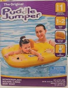 Puddle Jumper WonderSplash Cuadrado 3 Anillos Inflable Bebé Bote Flotador, 24-33lbs... - Imagen 1 de 9