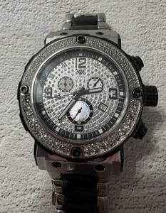 Aqua Master Diamond Watch Men Black - Picture 1 of 20