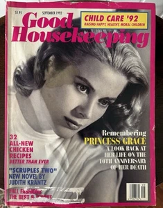 Grace Kelly GOOD HOUSEKEEPING Magazine September 1992 Remembering Princess Vtg - Picture 1 of 8