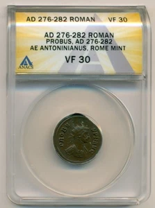 Impero Romano Probo AD 276-282 AE Antoniniano Roma Zecca VF30 ANACS - Foto 1 di 4