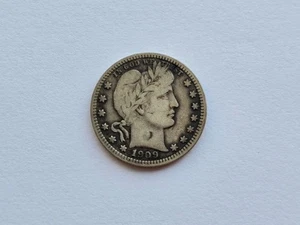 Cuarto de plata barbero 1909 muy bueno 20530 - Imagen 1 de 2