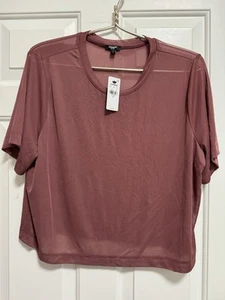 Express Damen Mesh Rundhals Boxy Tee - Größe M - Neu mit Etikett - Bild 1 von 5