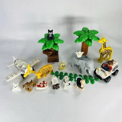 Lego Duplo Animal Lote Jirafa Gris Elefante Leopardo Safari Zoológico Circo Granja Foto 1 de 4