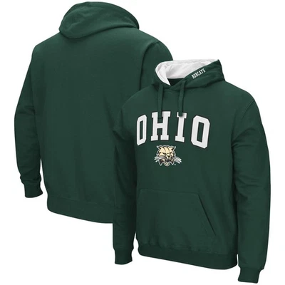 Men's Colosseum Green Ohio Bobcats Arch and Logo Pullover Hoodie - Image 1 of 3