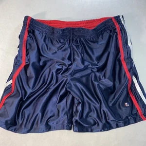 Jerzees Shiny Dazzle Shorts Mens 3XL Blue Red Reversible Basketball Drawstrings - Picture 1 of 15