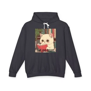 Cute Cat Design Lightweight Hoodie | Cozy Sweatshirt for Cat Lovers - Picture 1 of 7