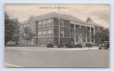 Borough City Hall Building Rutherford New Jersey Postcard NJ VTG Mayrose - Image 1 of 2