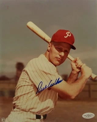 Richie Ashburn (d) Signed Philadelphia Phillies 8x10 Photo JSA COA - Image 1 of 4