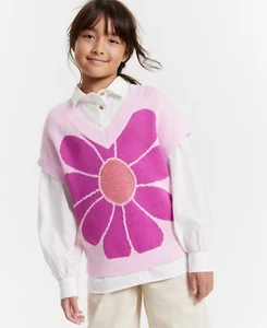 NWT Epic Threads Girls Flower Sweater Vest - Picture 1 of 1