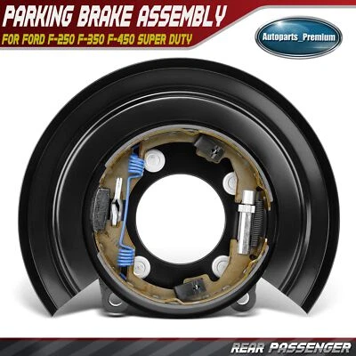 Conjunto de freno de estacionamiento de pasajero trasero con placa de respaldo para Ford F-250 Super Duty Foto 1 de 4