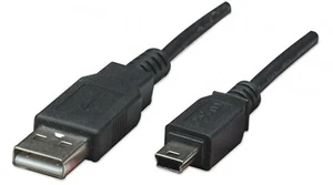 CAVO PROLUNGA USB A - MINI USB B M 1m 2m maschio computer fotocamera hard disk - Photo 1/1