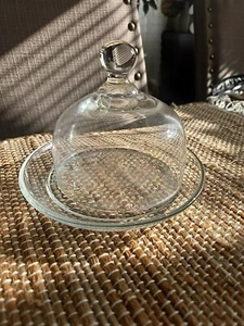 Vintage Princess House” Crystal & Etched “Heritage” Dome Covered Butter Dish - Picture 1 of 4
