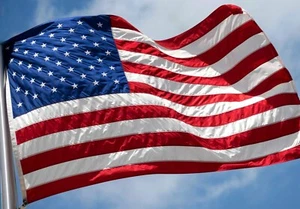 American Flag 3x5 Ft Embroidered Stars Outdoor Heavy Duty Nylon Made IN USA - Picture 1 of 12