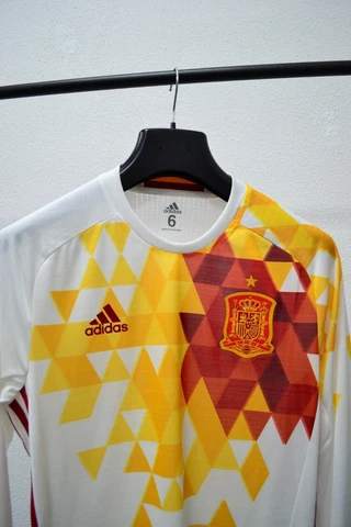 Spain National Team 2016 Away Jersey Long Sleeve Adizero Adidas Shirt Cover