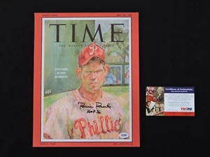 Robin Roberts Signed 11x14" Time Magazine Cover Print PSA DNA Auto "HOF 76" - Picture 1 of 8