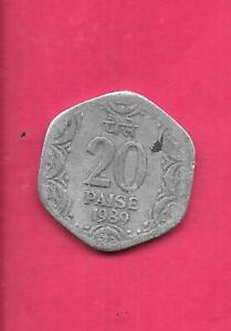 INDIA INDIAN KM44 1989-C VF-VERY FINE-NICE OLD VINTAGE ALUMINUM 20 PAISE COIN