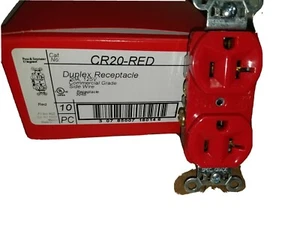 Receptacle, Commercial Grade, Red CR20 - Picture 1 of 1