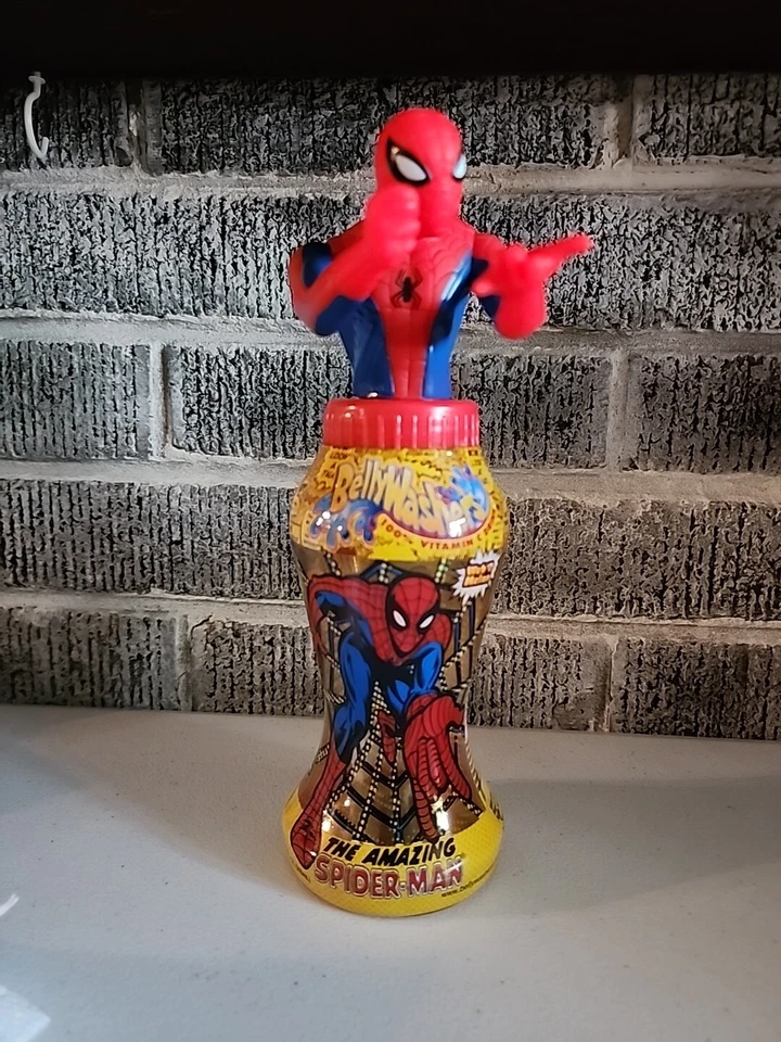 Spider-Man Spiderman Vintage Marvel Empty BellyWashers Sip Drink Bottle 2001  - Image 1 of 4
