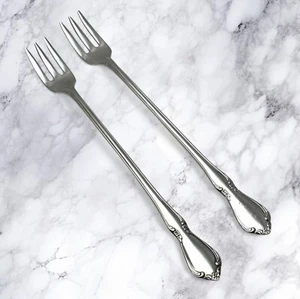 Oneida Chateau Oneidacraft Deluxe Stainless Flatware Cocktail Seafood Forks 2 - Picture 1 of 3