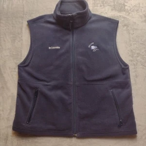 Columbia Sportswear Poly Fleece Sleeveless Full Zip Jacket Men XL Blue Essex YC - Picture 1 of 13