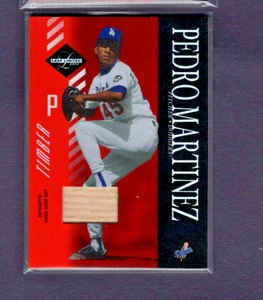 2003 LEAF LIMITED TIMBER GAME BAT REFRACTOR #89 PEDRO MARTINEZ DODGERS SP #/25 - Picture 1 of 2