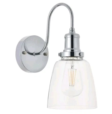 Elegante Aplique de Pared Iluminación LD4013W6 Felicity 1 Luz 12" Alto - Cromo Foto 1 de 4