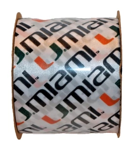 Miami Hurricanes Decorative Ribbon 2.5 " x 9 '  #87315 - Picture 1 of 3