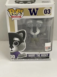 Funko Pop! COLLEGE UNIVERSITY OF WASHINGTON HARRY THE HUSKY 03 COLLEGIA CON LICENZA - Foto 1 di 7