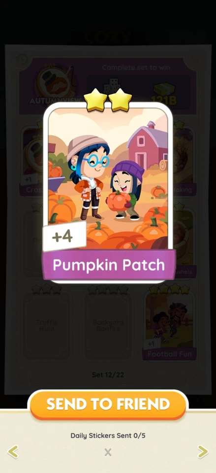 Parche de calabaza Monopoly Go Foto 1 de 1