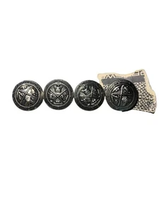 Lot 4 Vtg Royal Blackheath Golf Club Brass Crown Thistles Coat Buttons 3/4 + 5/8 - Picture 1 of 5