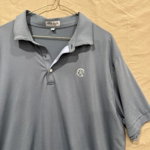 Peter Millar Summer Comfort XL Golf Polo Performance Striped Golf Course Logo - Picture 1 of 8