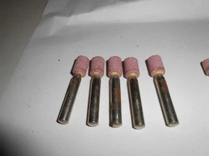 5 Stück  Schleifstift  Ø 9,5 x 13 mm, Schaft Ø 6 mm x 34 mm,  rot - Bild 1 von 1