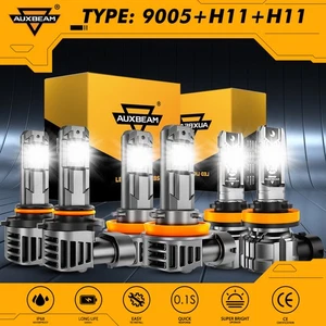 AUXBEAM LED Headlight High Low Fog Light 6500K For Toyota Camry 2007 2008 - 2014 - Picture 1 of 12