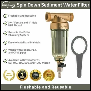 Sistema universal de prefiltro de agua/filtro de agua de sedimentos giratorio para toda la casa - Imagen 1 de 13
