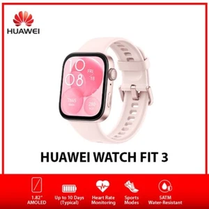 Huawei Watch Fit 3 AMOLED 1.82" 5ATM Bluetooth Android iOS Smartwatch AU - Pink - Picture 1 of 6