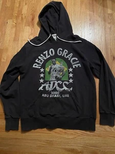 Roots of Fight Renzo Gracie ADCC 2000 BJJ Hoodie XL Abu Dhabi Jiu-Jitsu RARE - Picture 1 of 5