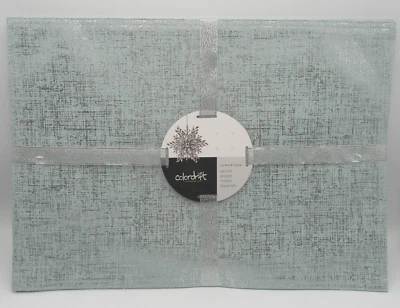 COLOR DRIFT LUXURIOUS PRINTED METALIC PLACEMATS SET OF 4 NEW - Image 1 of 4