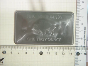 Titanium buffalo ingot-bar 1 oz - Picture 1 of 2