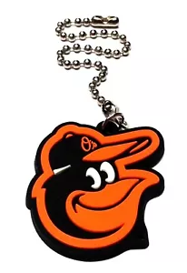 BALTIMORE ORIOLES LIGHT PULL LOGO SOFT PLASTIC MLB 6" CHAIN QUICK CONNECTOR - Picture 1 of 2
