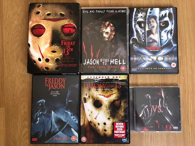 FRIDAY THE 13TH DVD BOXSET 1 2 3 4 6 7 8 9 10 FREDDY Vs JASON REMAKE VOORHEES - Image 1 of 4