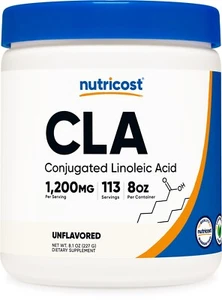 Nutricost CLA (Conjugated Linoleic Acid) 8oz (227g) Powder - Gluten Free - Picture 1 of 5
