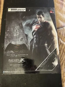 SUPERMAN NYCC EXCLUSIVE Play Arts Kai Batman v Superman Dawn of Justice B&W - Picture 1 of 11