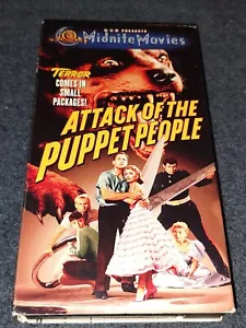 Attack Of The Puppet People VHS MGM Midnite Movies Atomic Age Sci-fi Horror - Picture 1 of 6