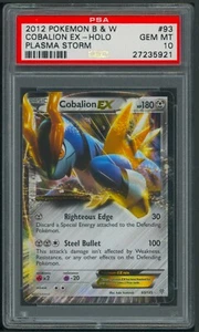 Pokemon Black & White Plasma Storm Cobalion EX 93/135 PSA 10 POP 4 - Picture 1 of 2