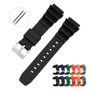 Men's Two-Piece Waterproof Sports Silicone Rubber Watch Strap Band Diver 20 22mm - Bild 1 von 23