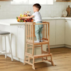 Torre Montessoriana Bambini in Bambù Sgabello Certificazione FSC - Scaletta - Foto 1 di 7