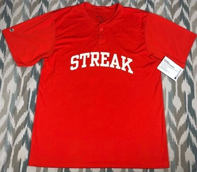 Camisa Activa Holloway Streak Para Hombre Manga Corta 1/2 Botón Naranja Talla L Grande  Foto 1 de 4