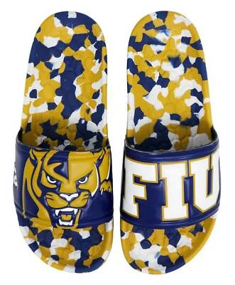 Sandalias Hype Unisex Florida International University Slide - Doradas y Azules Foto 1 de 4